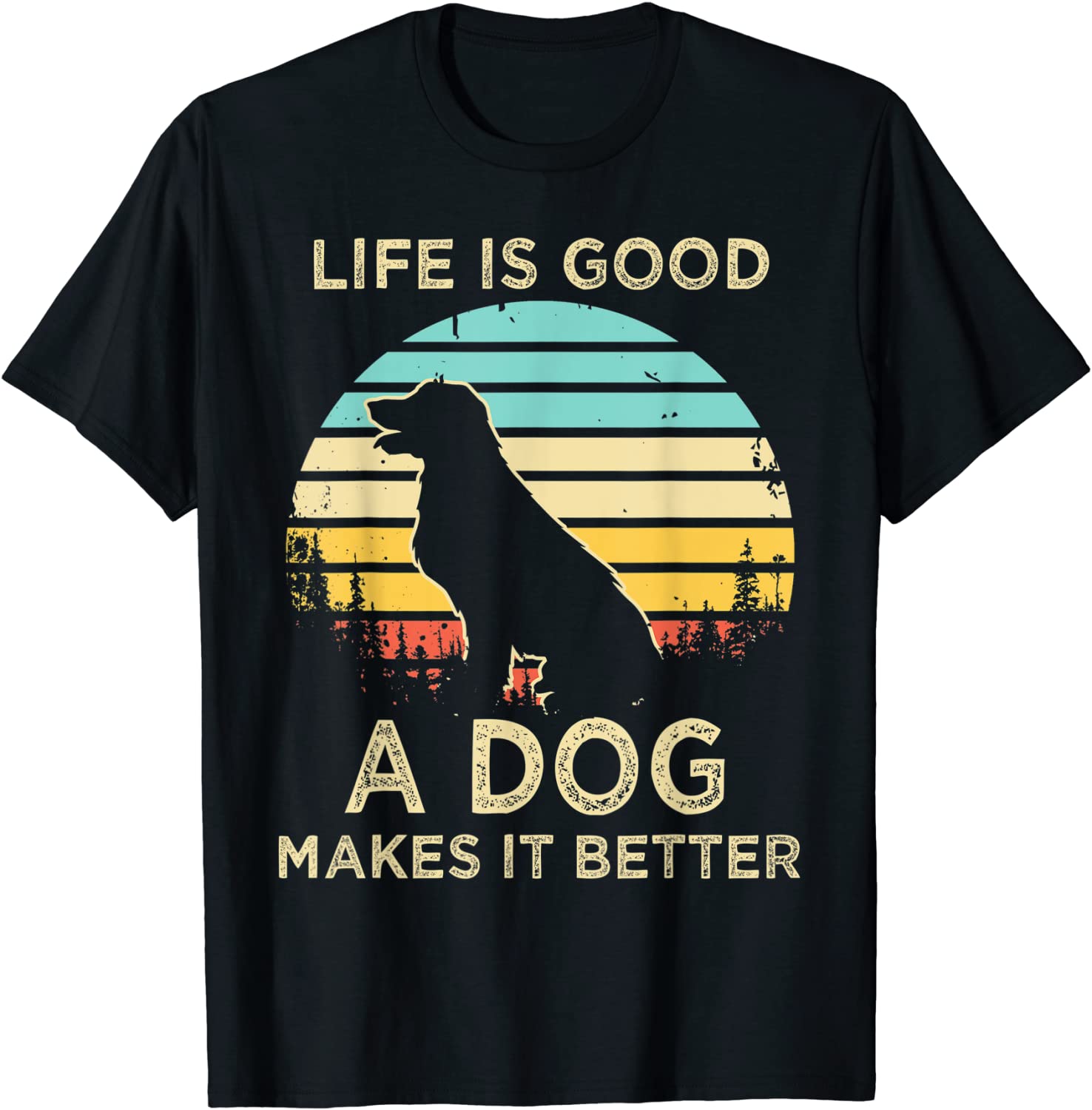 Amazon.com: Vintage Life Is Good A Dog Makes It Better ...