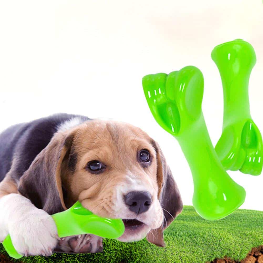 Bone shaped Interactive Chewing Biting Toy Bite Resistant Toy for Puppy ...