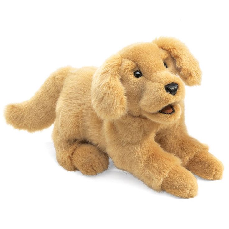 Folkmanis 2862 Golden Retriever Puppy Hand Puppet Plush Toy Stuffed ...