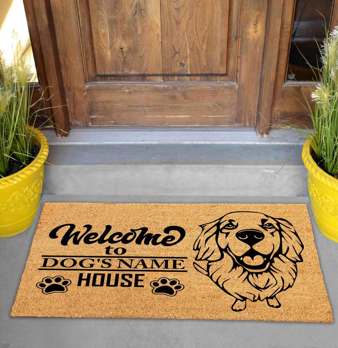 Golden Retriever Custom Welcome Doormat Home Decor Door ...