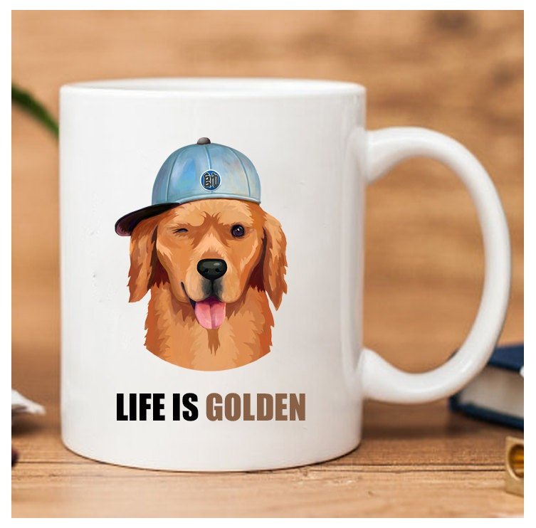 Golden Retriever Mug Life Is Golden Golden Retriever Gifts ...