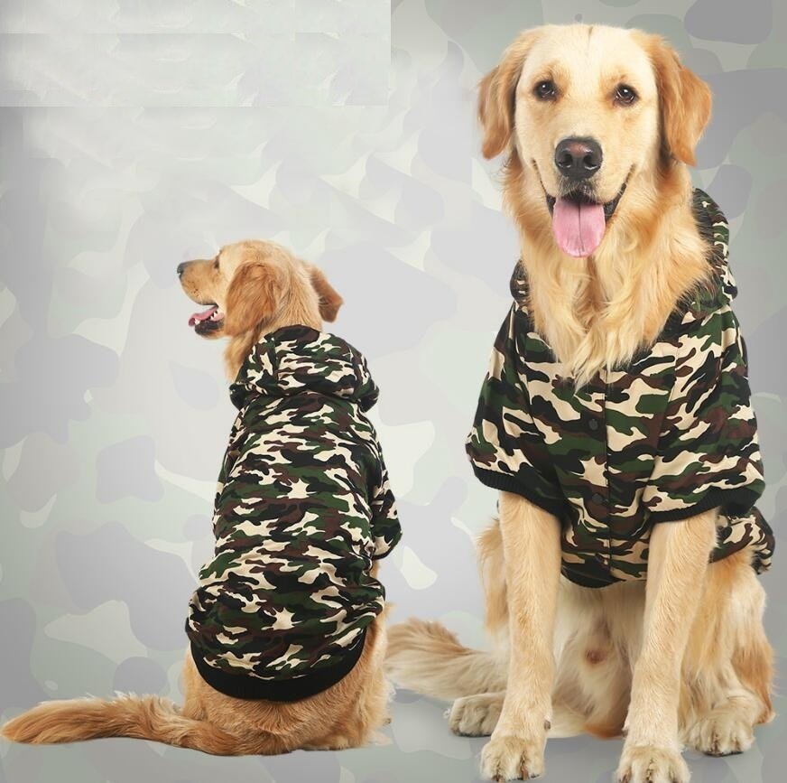 NEW Autumn Large Dog Coat Big Dog Clothes Pet Jacket Camo ...