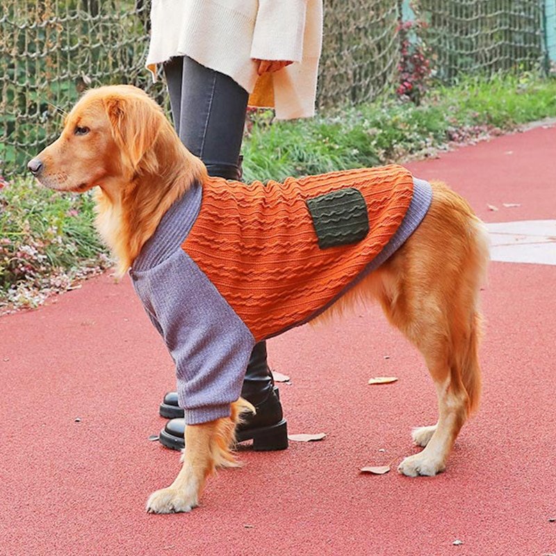 Winter Fleece Pet Dog Knitted Sweater Clothes For Big ...